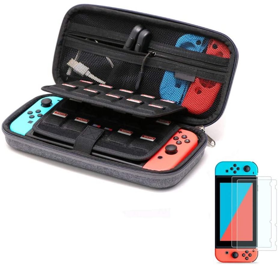 Soft Microfiber Interior Protector EVA Hard Zipper Travel Game Console Switch Oled Case For Nintendo Switch