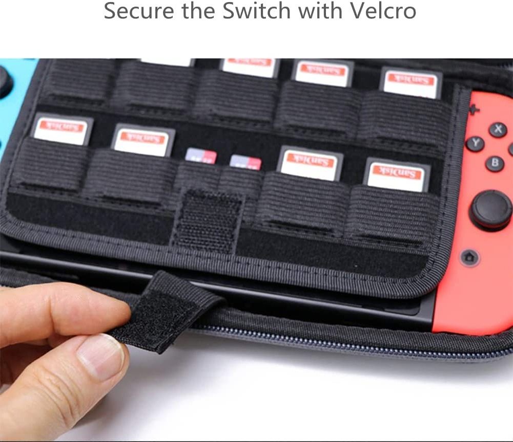 Soft Microfiber Interior Protector EVA Hard Zipper Travel Game Console Switch Oled Case For Nintendo Switch