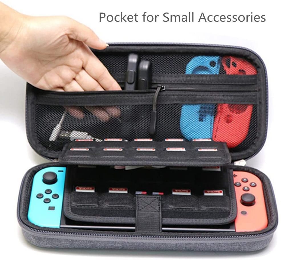 Soft Microfiber Interior Protector EVA Hard Zipper Travel Game Console Switch Oled Case For Nintendo Switch