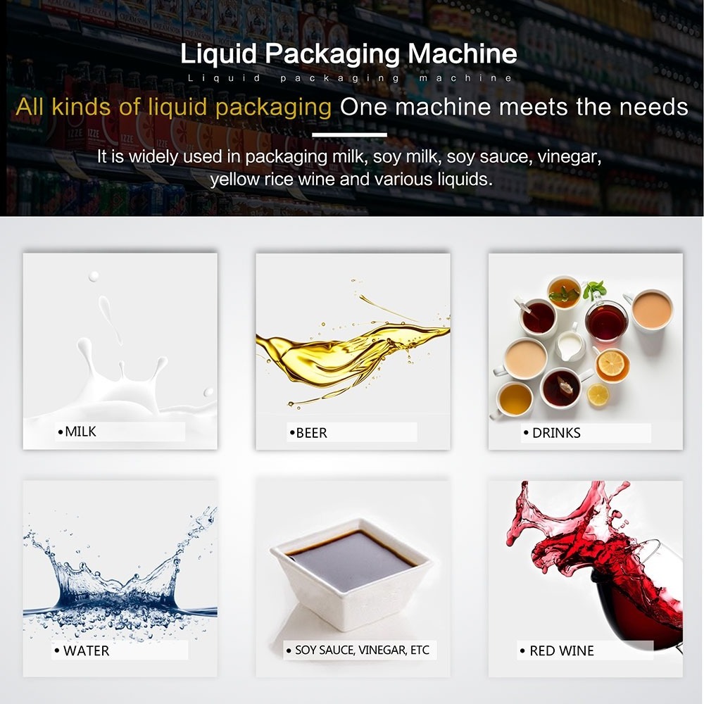 Multi-function Packaging Machine Milk Juice Liquid Pure Water Machine Sachet Plastic Pouch Sachet Water Filling Machine