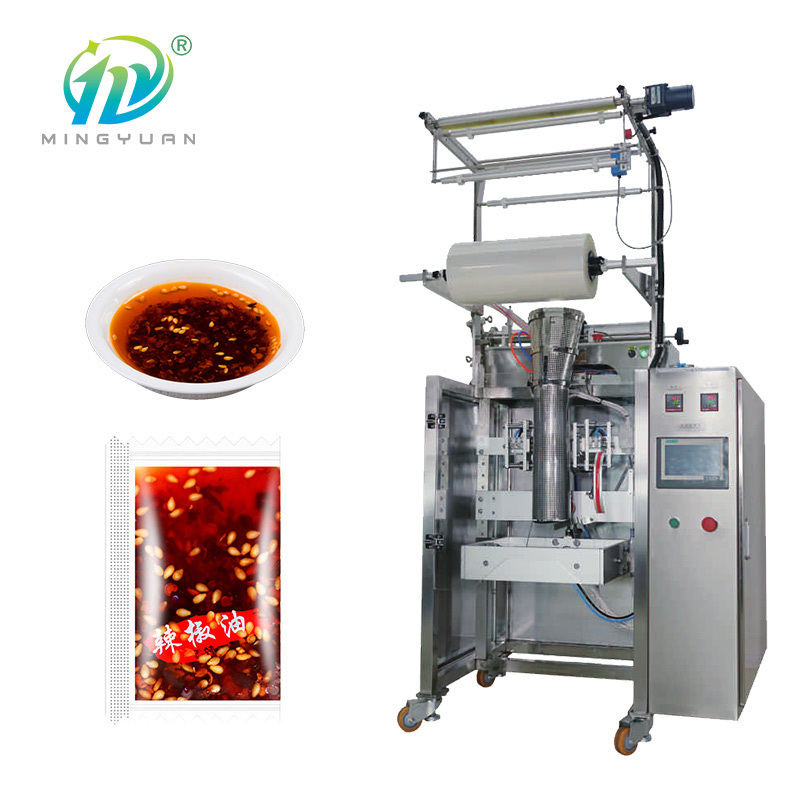 Fully automatic three-side sealing Salad dressing, tomato paste packaging machine Multifunctional liquid packing machine