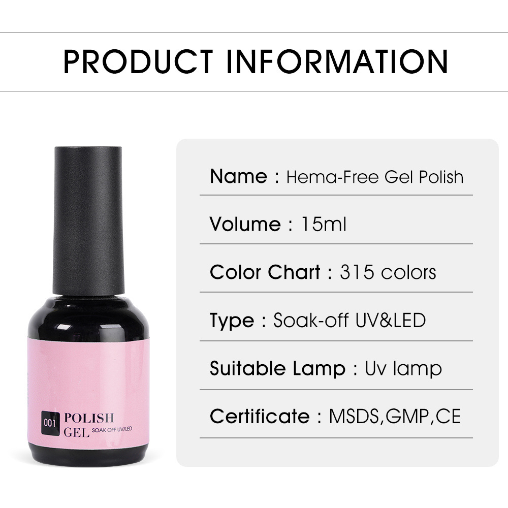 Hema free Private label Soak Off gel Nail Art Painting Glue Supplies Salon UV Nail Gel Polish