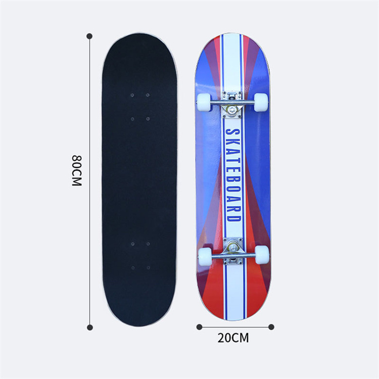 Aluminum Alloy Maple Deck PU Skateboard High Rebound PU Wheel And Wear Resistant Skateboard