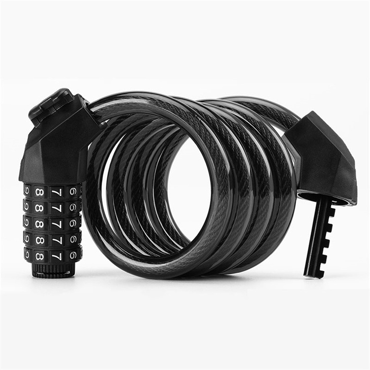 High Security 5-Digit Coloured Combination Wire Cable Lock Suitable For Mountain Bikes