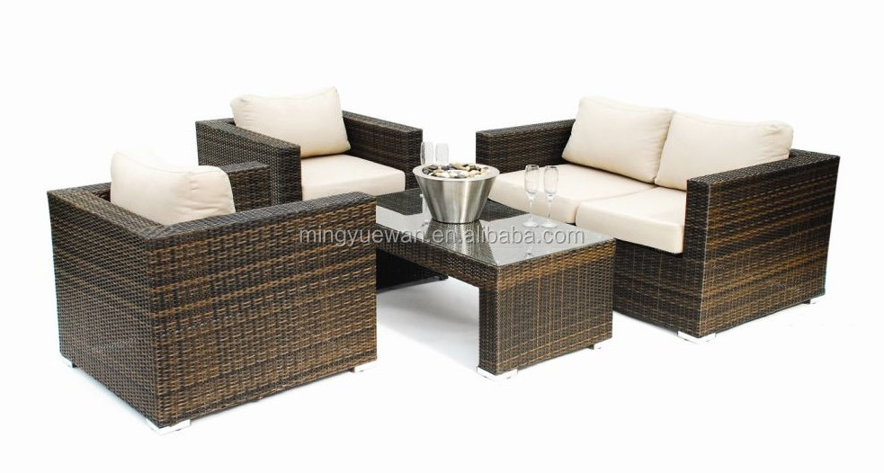 white rattan leisure long sofa garden outdoor furniture