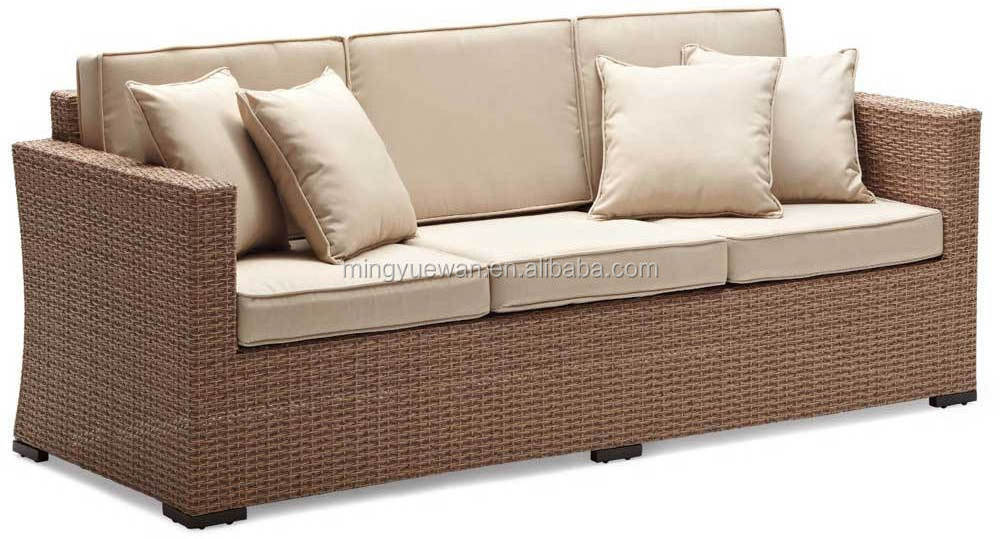 white rattan leisure long sofa garden outdoor furniture