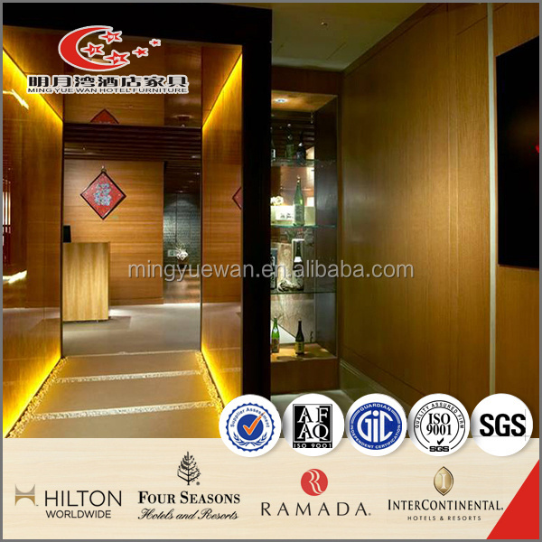 hotel interior wall paneling corridor lobby hall MDF panel partition