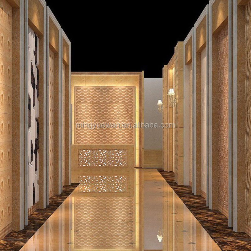 hotel interior wall paneling corridor lobby hall MDF panel partition