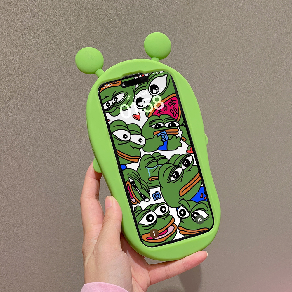 Funny frog cute 3d cartoon mobile phone cell case covers for iphone 12 13 14 pro max silicone phone case cover