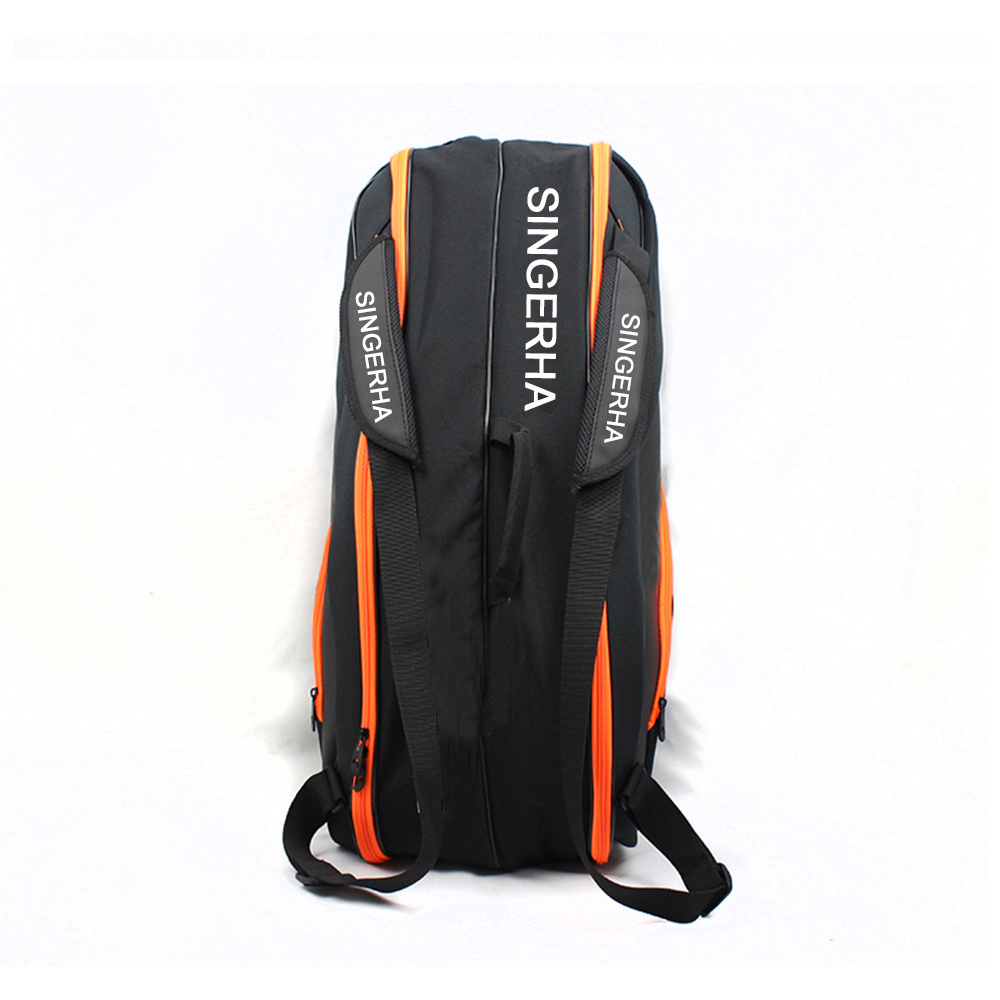 OEM Luxury Tennis Badminton racket bag for racquet sports with matching shoes and ball pocket