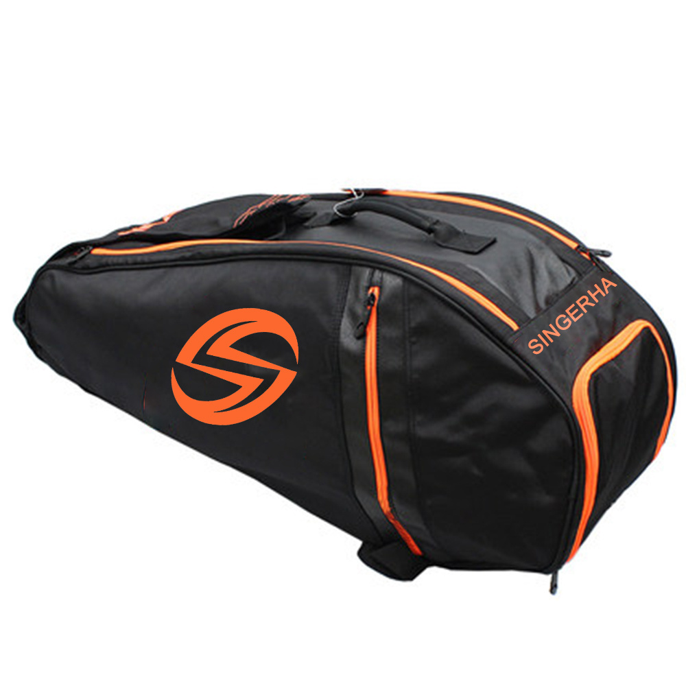 OEM Luxury Tennis Badminton racket bag for racquet sports with matching shoes and ball pocket