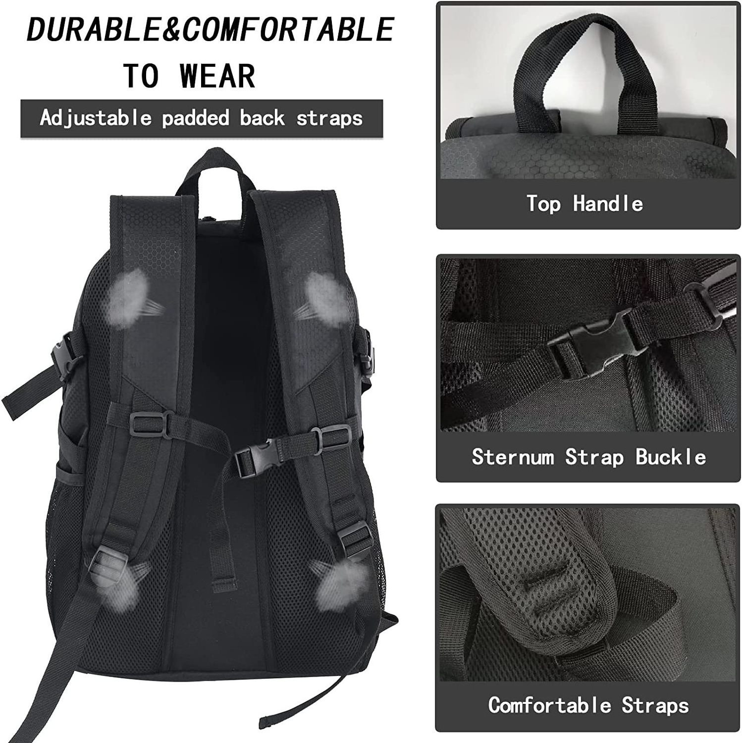 Basketball Backpack Large Sports Bag with Separate Ball holder & Shoes compartment