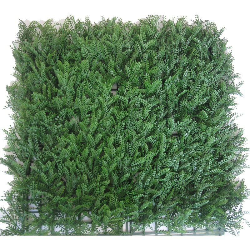 MZ188008 Faux Hedge Greenery Leaves Fence Privacy Screen Artificial Grass On Wall