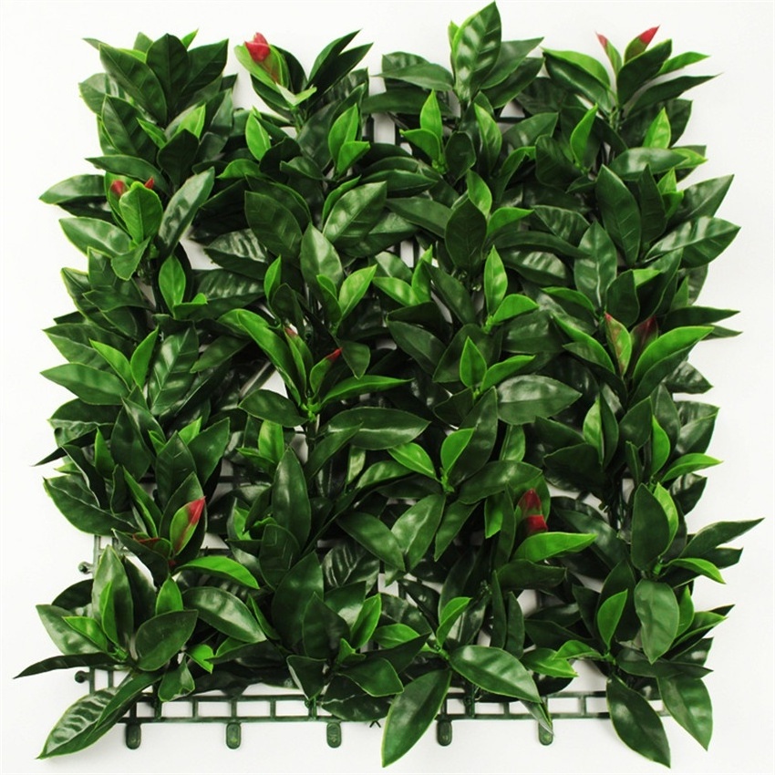 Anti-Uv Plastic Artificial Hedge Boxwood Panels Green Plant Vertical Garden Wall