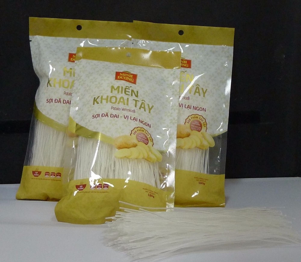 Best Selling Cheap Price OEM Non Fried Healthy Halal Packet potato Noodle Yellow Bag  Bulk Style Gluten Packaging Hand