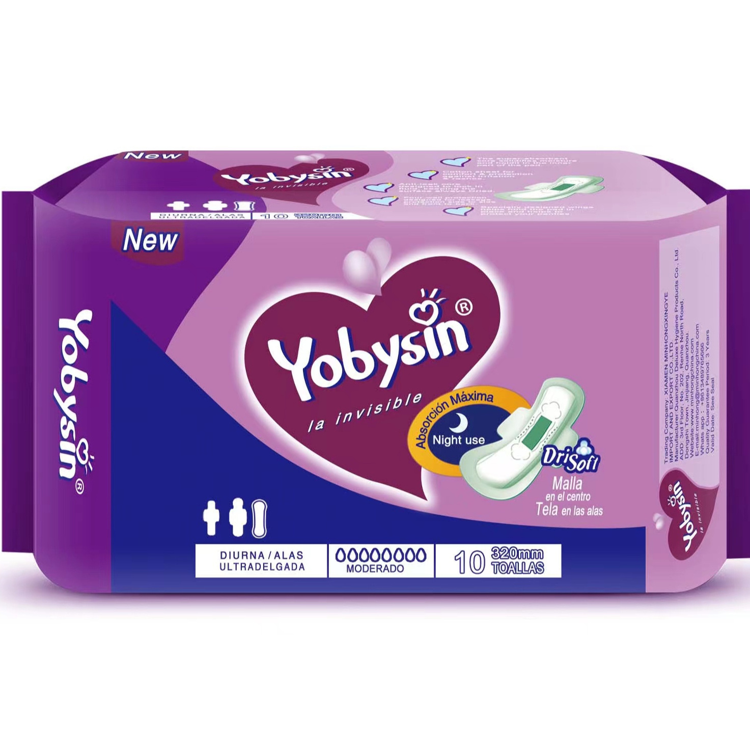 Yobysin NIght Use Period Cotton Pads Female Hygiene Products Disposable One Time Use Maternity Pads