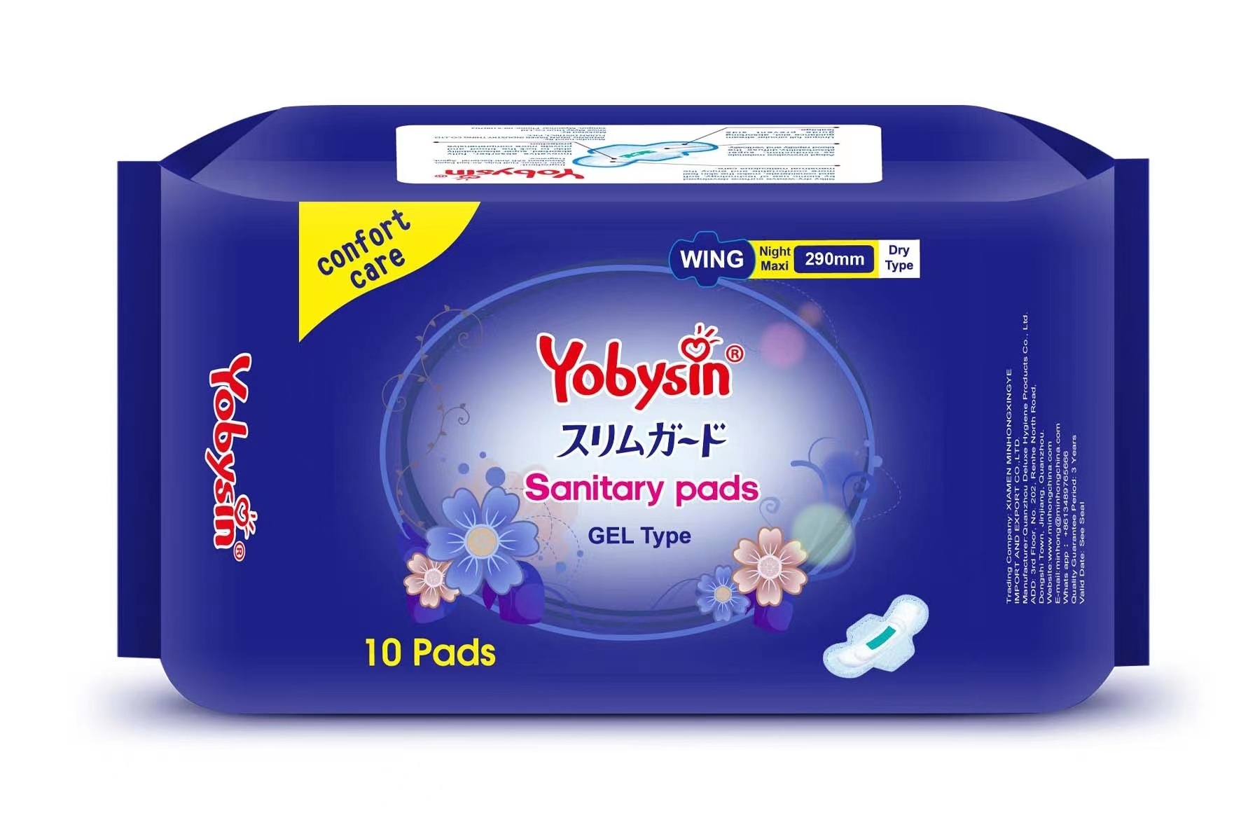 Yobysin NIght Use Period Cotton Pads Female Hygiene Products Disposable One Time Use Maternity Pads