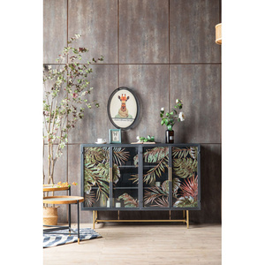 Minhui American iron cabinet side cabinet living room storage cabinet, window display, decorative TV unit cabinet