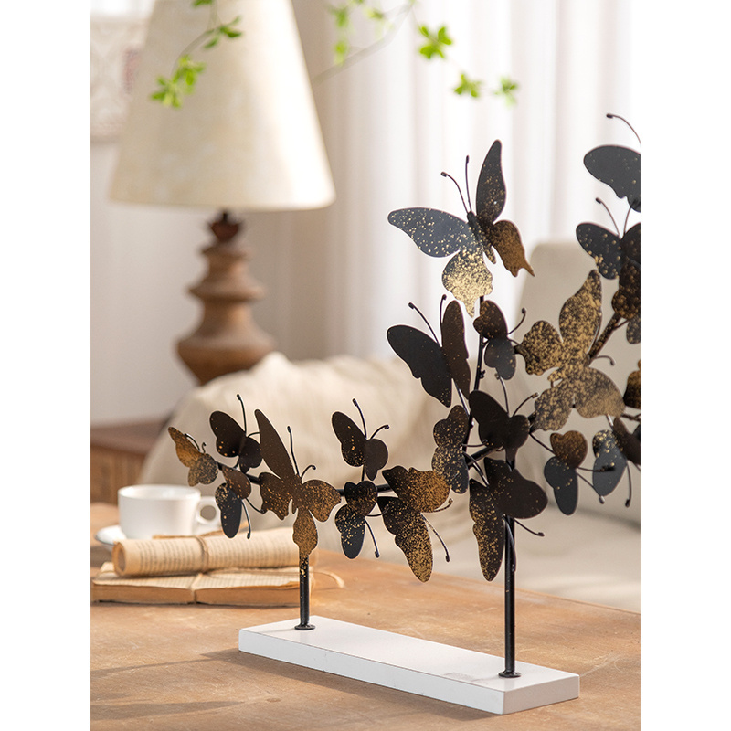 Nordic Style Decoration Art Butterfly Ornaments Living Room Decoration Office Metal Decoration