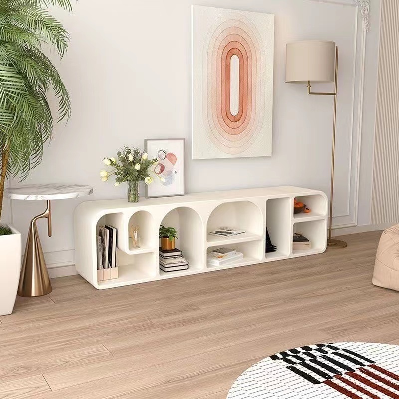 Nordic Living Room Furniture TV Stand High End Wood TV Cabinet Elegance Minimalist Cream Style Wooden TV Stands