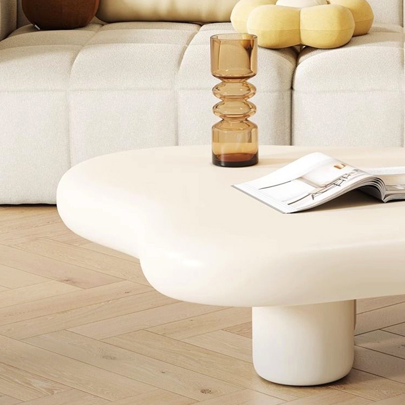 Nordic Home Stay Minimalist And Luxurious Mini Unique White Elegant Coffee Table Small Unit Cream Wind Cloud Tea Table