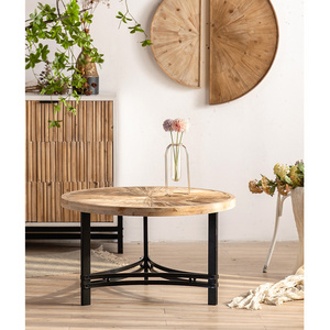 KD Wholesale Nordic Creative Wood Round Coffee Table Bedside Table Tea Fruit Snack Desk Living Room Sofa Side Table