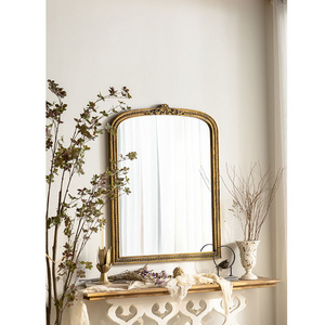 Contemporary Luxurious Fancy Wall Mirrors Arched Metal Frame Decor Hanging Big Mirrors Decor Wall