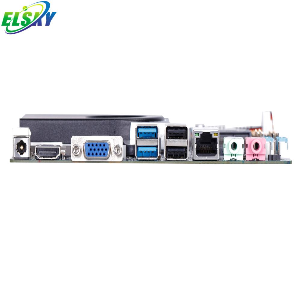 ELSKY lvds mini itx motherboard Cores I7-6500U 3.1GHz DDR3L  VGA (DVI)+LVDS MSATA SSD WIFI 3G three screens Mainboard with Fan