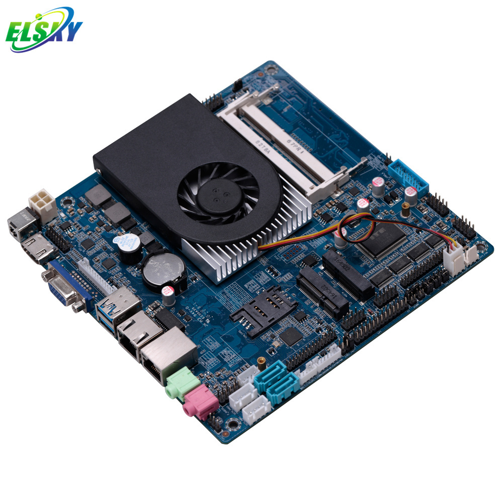 ELSKY mini pc board  based on In-tel Skylake-U i7 i3 i5 DDR3 32GB dual DC12V/19V win10 linux i7 motherboard with processor combo