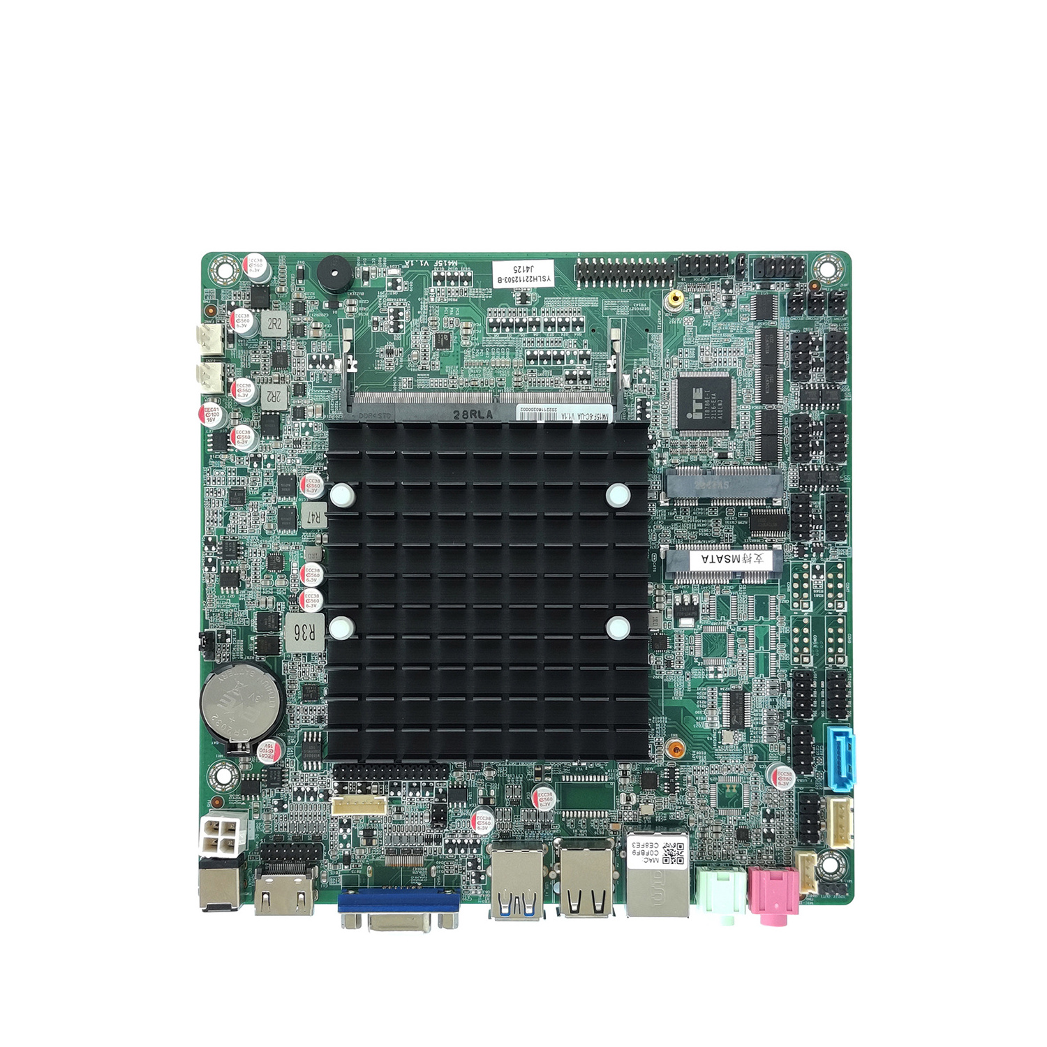 China cheap X86 mini itx motherboard  J4125 J6412 cpu fanless DDR4  HD-MI VGA LVDS/EDP low power consumption