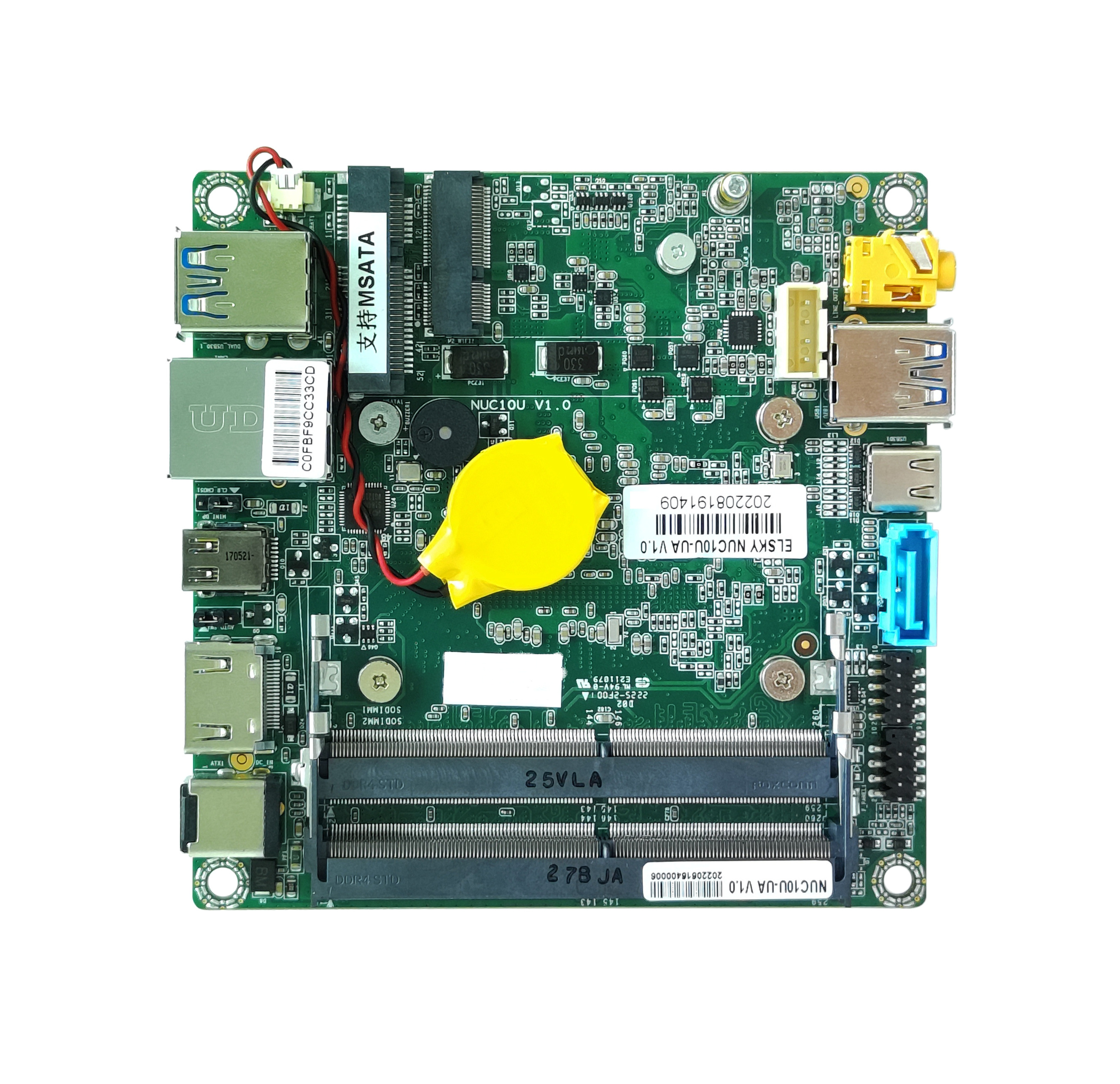 Latest China factory 8gen NUC 8665U 4CORES embedded motherboard cpu combo support 64G 2666MHZ WIN11M.2wifi mini dp 100*100MM