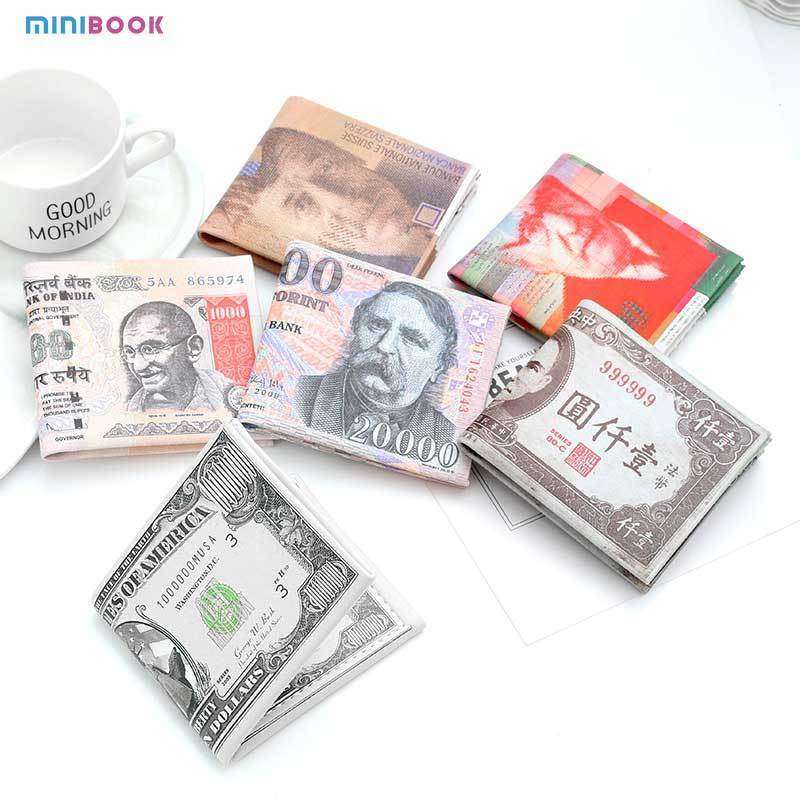 Pu Leather 100 US Dollar Bill Organizer Wallets with Zipper Print National Euro Canada Wallets for Women Fashionable Men Short