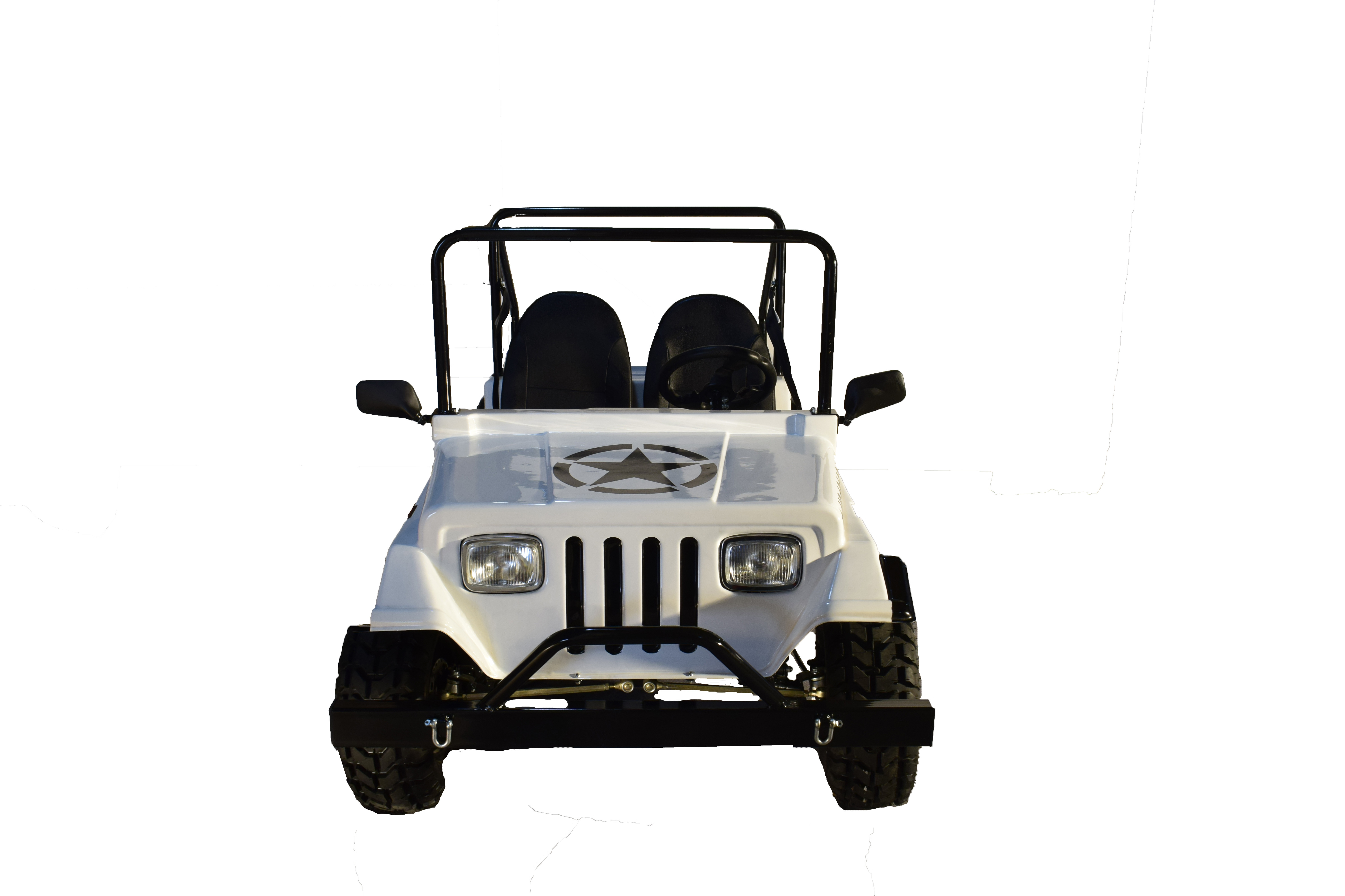 Great Quality 125cc Mini Jeep 4 Wheel Farm UTV Kids Willys Gasoline Car with 2 Seat for Adult