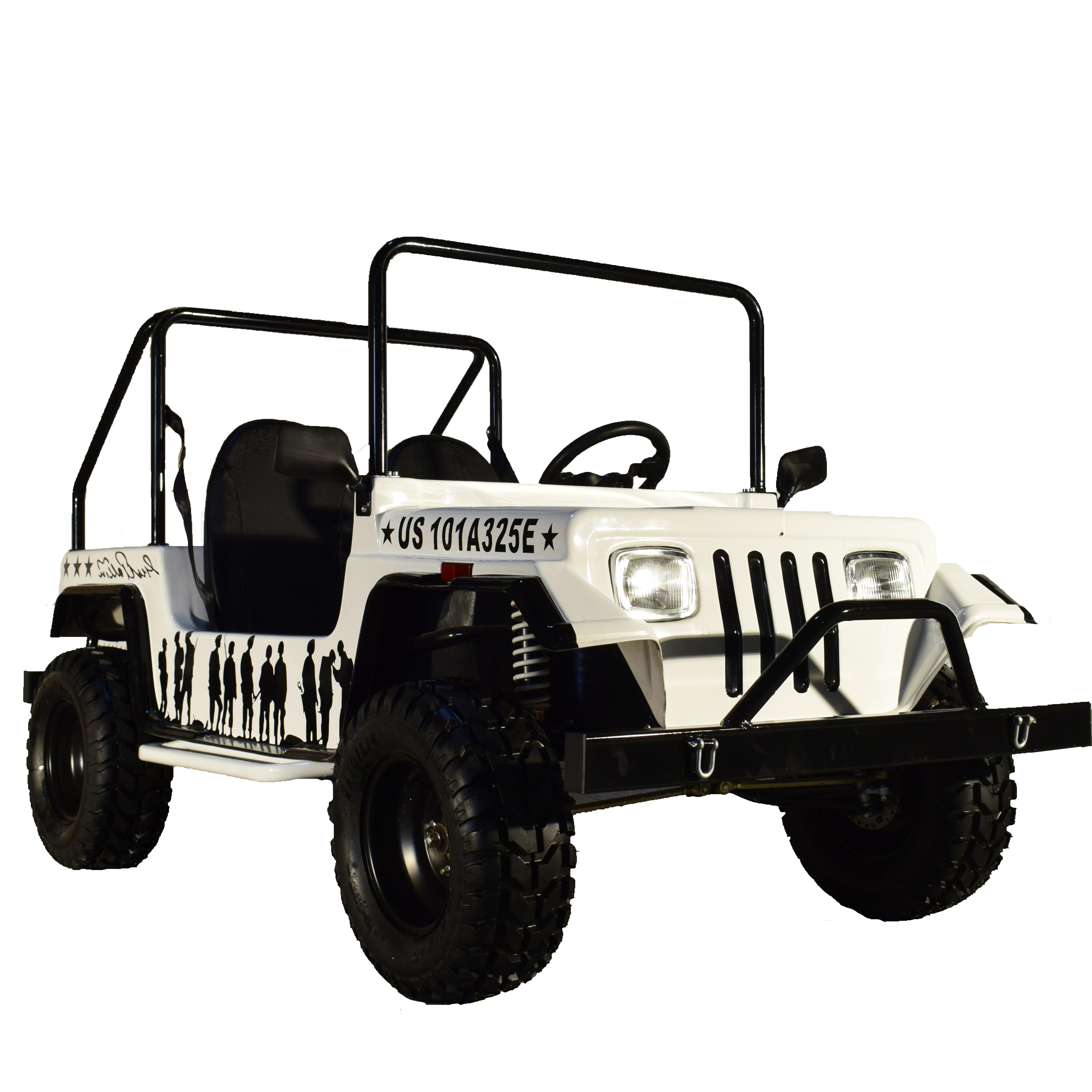 Great Quality 125cc Mini Jeep 4 Wheel Farm UTV Kids Willys Gasoline Car with 2 Seat for Adult