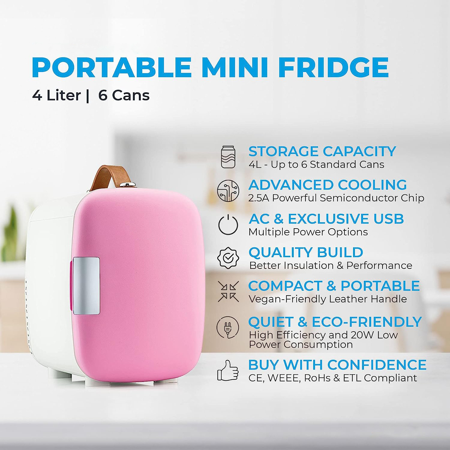 portable mini fridge 4 liter portable electric car cooler box 12v beauty skincare fridge