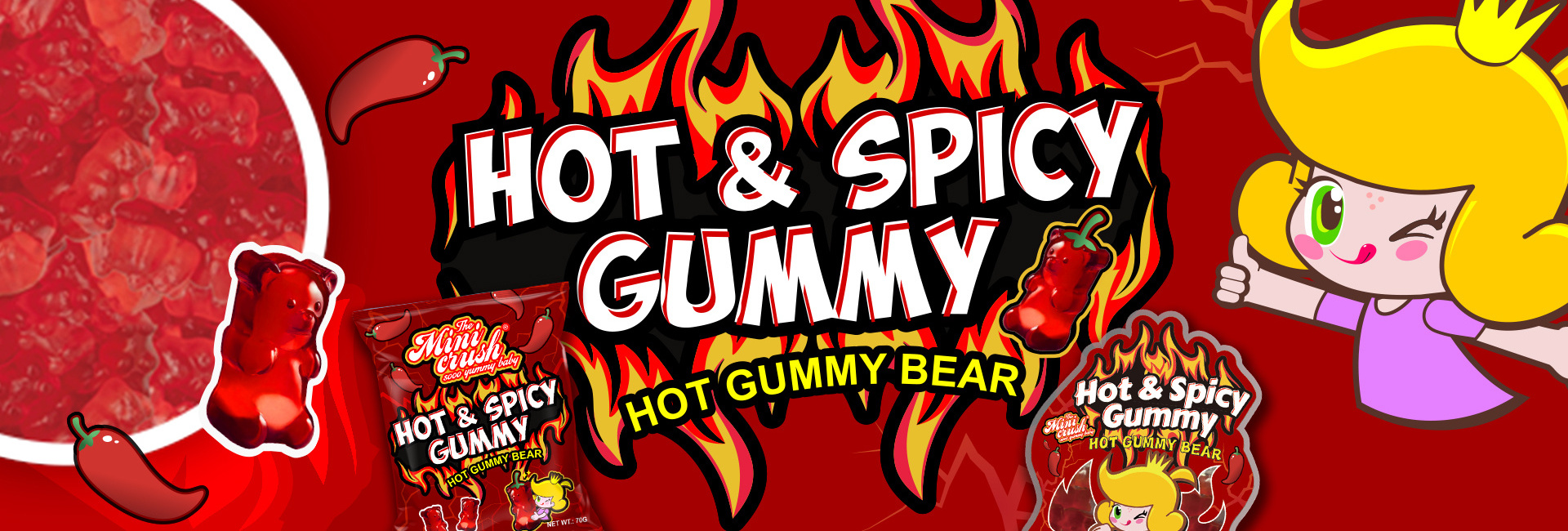 Spicy Gummy Bears OEM Wholesale Gummy Candy from China Factory bulk