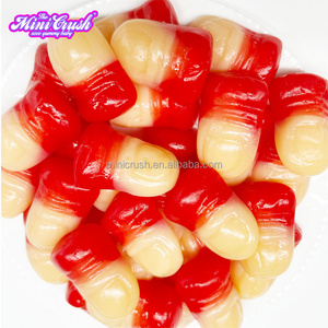 Finger shaped gummy Wholesale Halloween candies Soft Fruity ball Gummy Candy in bag