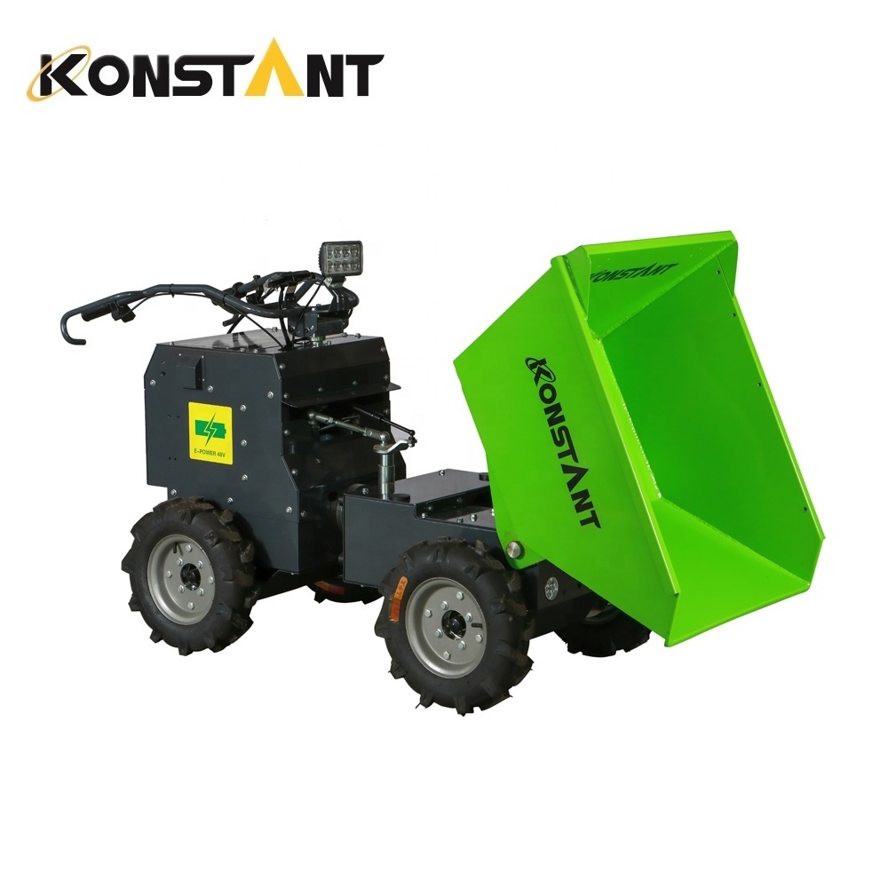 Saving Resources 300kg Load Capacity Power Wheelbarrow Material Debris Hauler Electric Mini Dumper