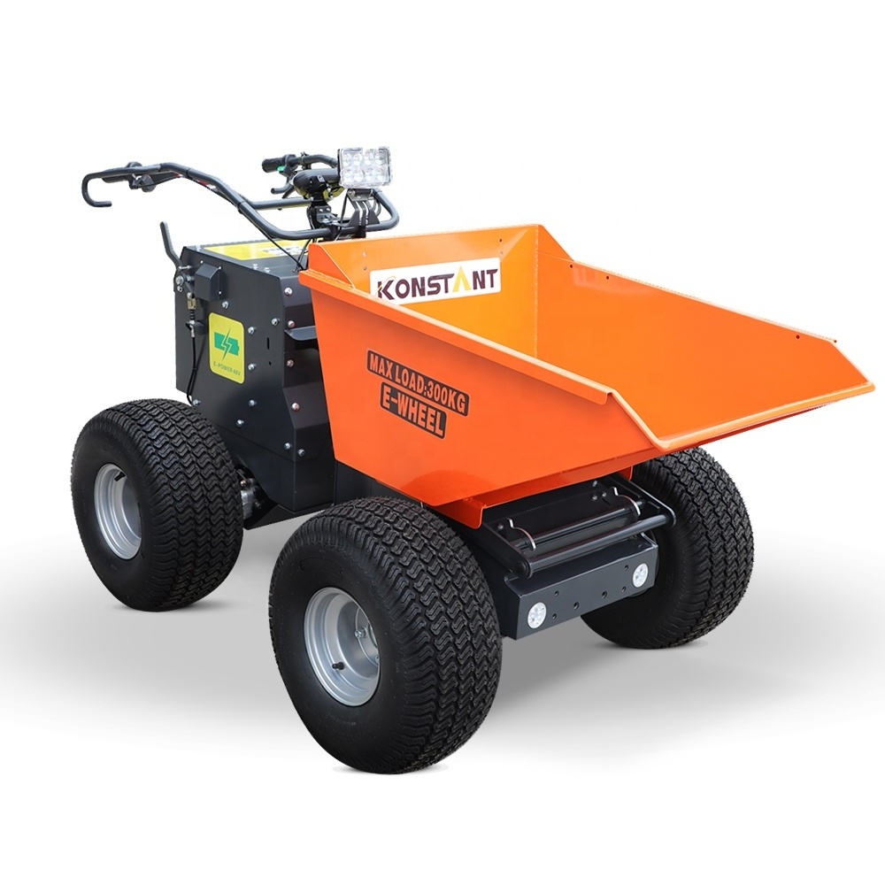 Cheap price compact 300kg farm tractor turf tyres electric mini dumper for road construction