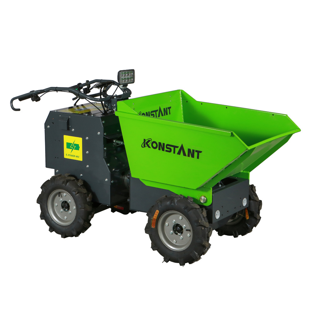 KONSTANT 300ENP Electric Wheel Barrow Engineering Construction Mini Dumper 300kg Power Barrow 4x4 Small Dumper