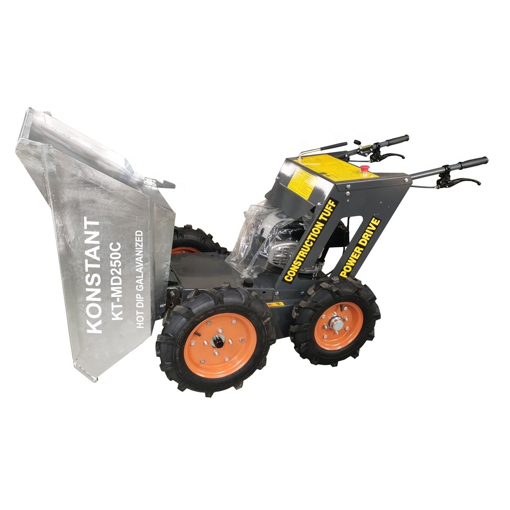 Long Lifetime Mini Dumper 4WD Power barrow Hot Dip Galvanized Small Dumper for Construction Use