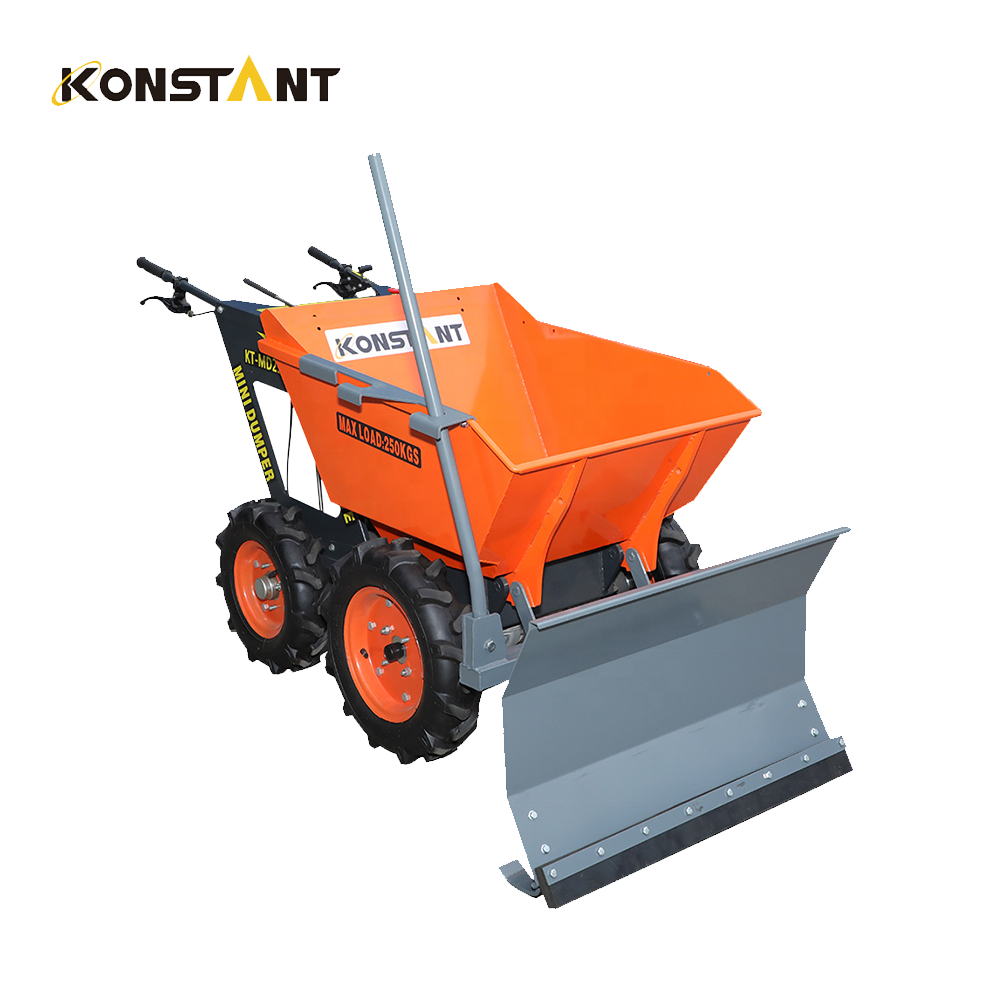 Cheap price load 250kg gasoline engine 4 wheel dump cargador small mini truck dumper for airport hospital work