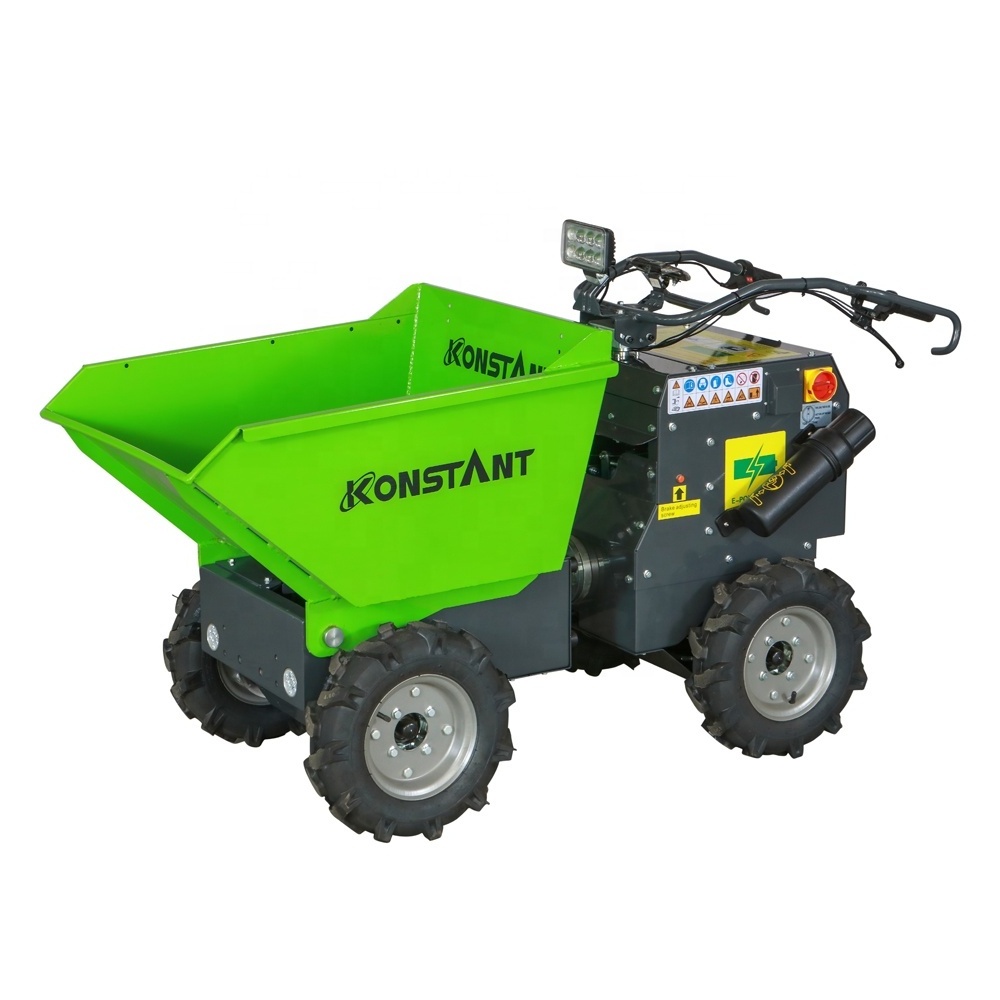 Saving Resources 300kg Load Capacity Power Wheelbarrow Material Debris Hauler Electric Mini Dumper