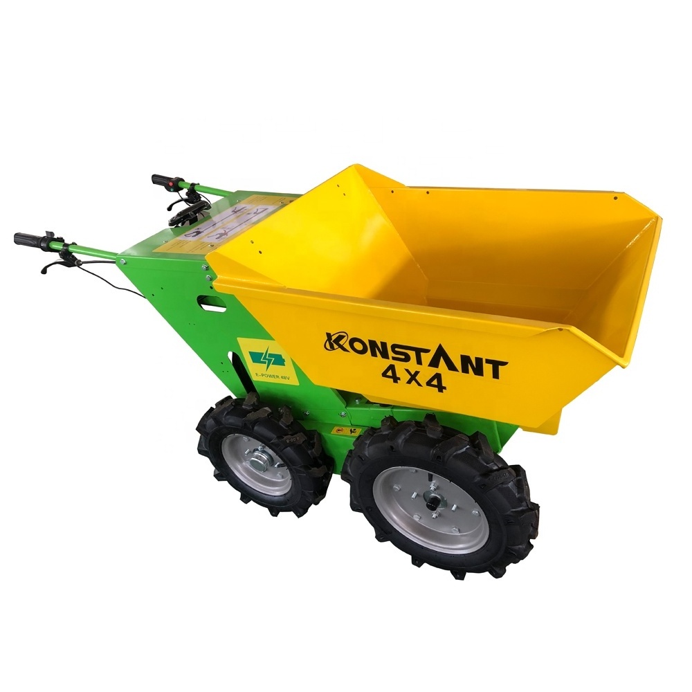 KONSTANT Unique design Wheel Barrow 4x4 Electric wheelbarrow payload 300kg Power Wheel Barrow