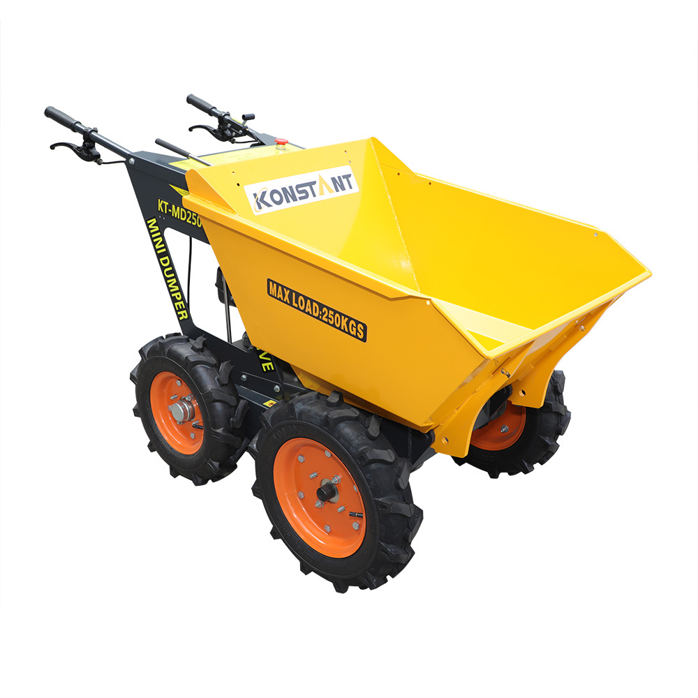 China Chain Drive Engine powered  4WD Wheelbarrow Farm Mini Barrow Small Dump Truck For Sale