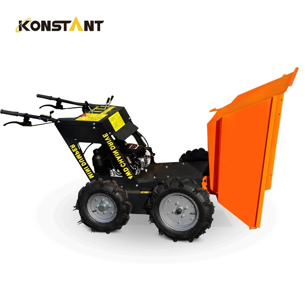 Direct Factory KONSTANT Garden Dumper 300kgs Hydraulic Mini Dumper Loncin B&S Honda Gasoline Engine Powered Wheelbarrow