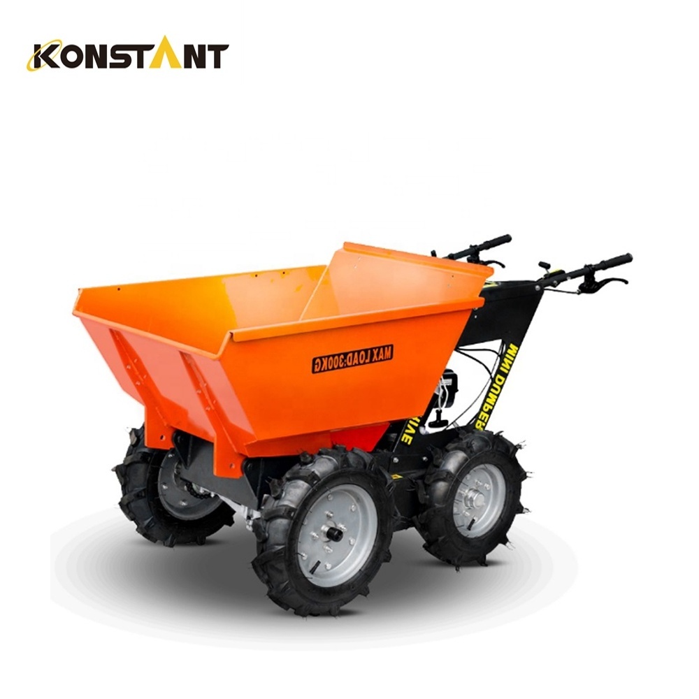 Direct Factory KONSTANT Garden Dumper 300kgs Hydraulic Mini Dumper Loncin B&S Honda Gasoline Engine Powered Wheelbarrow