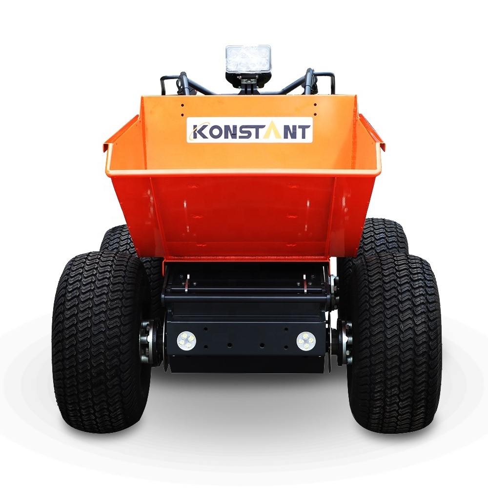 Cheap price compact 300kg farm tractor turf tyres electric mini dumper for road construction