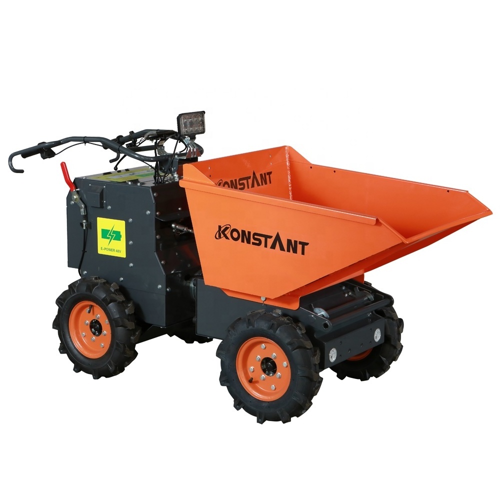 KONSTANT 300KG Electric 4 Wheel Drive Pedestrian Dumper Concrete Mud Buggy Power Cement Buggy for sale in the USA