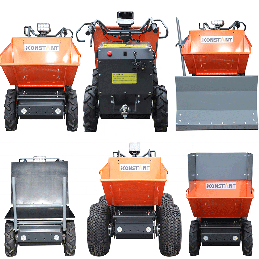 Cheap price compact 300kg farm tractor turf tyres electric mini dumper for road construction